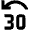 Jump Back 30 Icon from Outlined Line - Material Pro Set