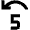 Jump Back 5 Icon from Outlined Line - Material Pro Set