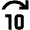 Jump Forward 10 Icon from Outlined Line - Material Pro Set