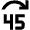 Jump Forward 45 Icon from Outlined Line - Material Pro Set
