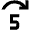Jump Forward 5 Icon from Outlined Line - Material Pro Set