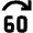 Jump Forward 60 Icon from Outlined Line - Material Pro Set