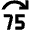 Jump Forward 75 Icon from Outlined Line - Material Pro Set