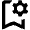 Bookmark Setting Gear Icon from Outlined Line - Material Pro Set