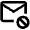 Block Email Icon from Outlined Line - Material Pro Set