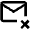 Delete Email Icon from Outlined Line - Material Pro Set