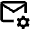Email Setting Gear Icon from Outlined Line - Material Pro Set