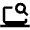 Laptop Search Icon from Outlined Line - Material Pro Set
