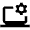 Laptop Setting Gear Icon from Outlined Line - Material Pro Set