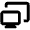 Monitor Projection Icon from Outlined Line - Material Pro Set
