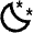 Night Sky Icon from Outlined Line - Material Pro Set
