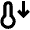 Temperature Down Icon from Outlined Line - Material Pro Set