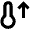 Temperature Up Icon from Outlined Line - Material Pro Set