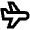 Airplane Icon from Outlined Line - Material Pro Set