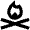 Campfire Icon from Outlined Line - Material Pro Set