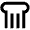 Greek Column Icon from Outlined Line - Material Pro Set