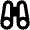 Binoculars Icon from Outlined Line - Material Pro Set