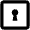 Keyhole Square Icon from Outlined Line - Material Pro Set
