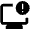 Monitor Alert Icon from Outlined Line - Material Pro Set