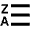 Ascending Alphabetical List Icon from Outlined Line - Material Pro Set
