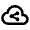 Cloud Share Icon from Outlined Line - Material Pro Set