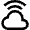 Cloud Wifi Icon from Outlined Line - Material Pro Set