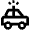 Police Car Icon from Outlined Line - Material Pro Set