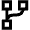 Code Fork Icon from Outlined Line - Material Pro Set