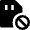 Sd Card Decline Icon from Nova Solid Set