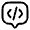 Chat  Square Code Icon from Solar Linear Set