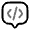 Chat  Square Code Icon from Solar Line Duotone Set