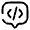 Chat  Square Code Icon from Solar Broken Set