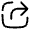 Square Share Line Icon from Solar Broken Set