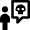 Messages People Man Bubble Square Deaththreat Warning Icon from Nova Line Set