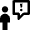 Messages People Man Bubble Square Warning Icon from Nova Line Set