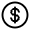 Dollar Icon from Solar Linear Set
