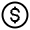 Dollar Minimalistic Icon from Solar Linear Set