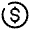 Dollar Minimalistic Icon from Solar Broken Set
