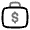 Money Bag Icon from Solar Line Duotone Set