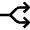 Zigzag Split Arrow Icon from Nova Line Set
