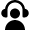 Headphone Person Icon from Nova Solid Set
