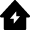 Natural Disaster Thunder Lightning House Icon from Nova Solid Set