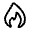Flame Icon from Solar Linear Set