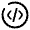 Code Circle Icon from Solar Broken Set