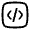 Code Square Icon from Solar Linear Set
