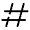 Hashtag Icon from Solar Broken Set