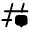 Hashtag Chat Icon from Solar Bold Set