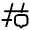 Hashtag Chat Icon from Solar Linear Set