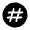 Hashtag Circle Icon from Solar Bold Set