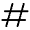 Hashtag Icon from Solar Linear Set